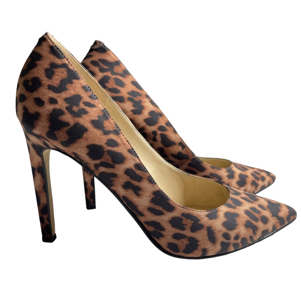 Nine West Leopard Print Pointed-Toe Pumps - Brown and Black